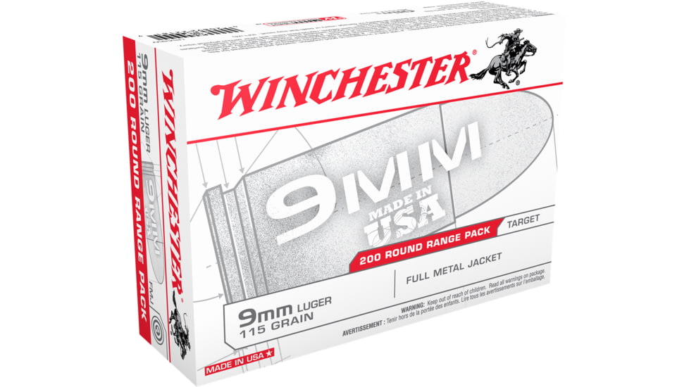 winchester usa handgun 9mm luger 115 grain full metal jacket winchester usa handgun 9mm luger 115 grain full metal jacket