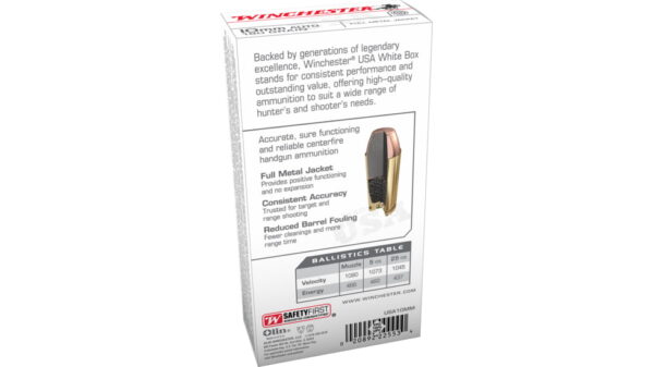 winchester usa white box 10mm auto 180 grain full metal jacket